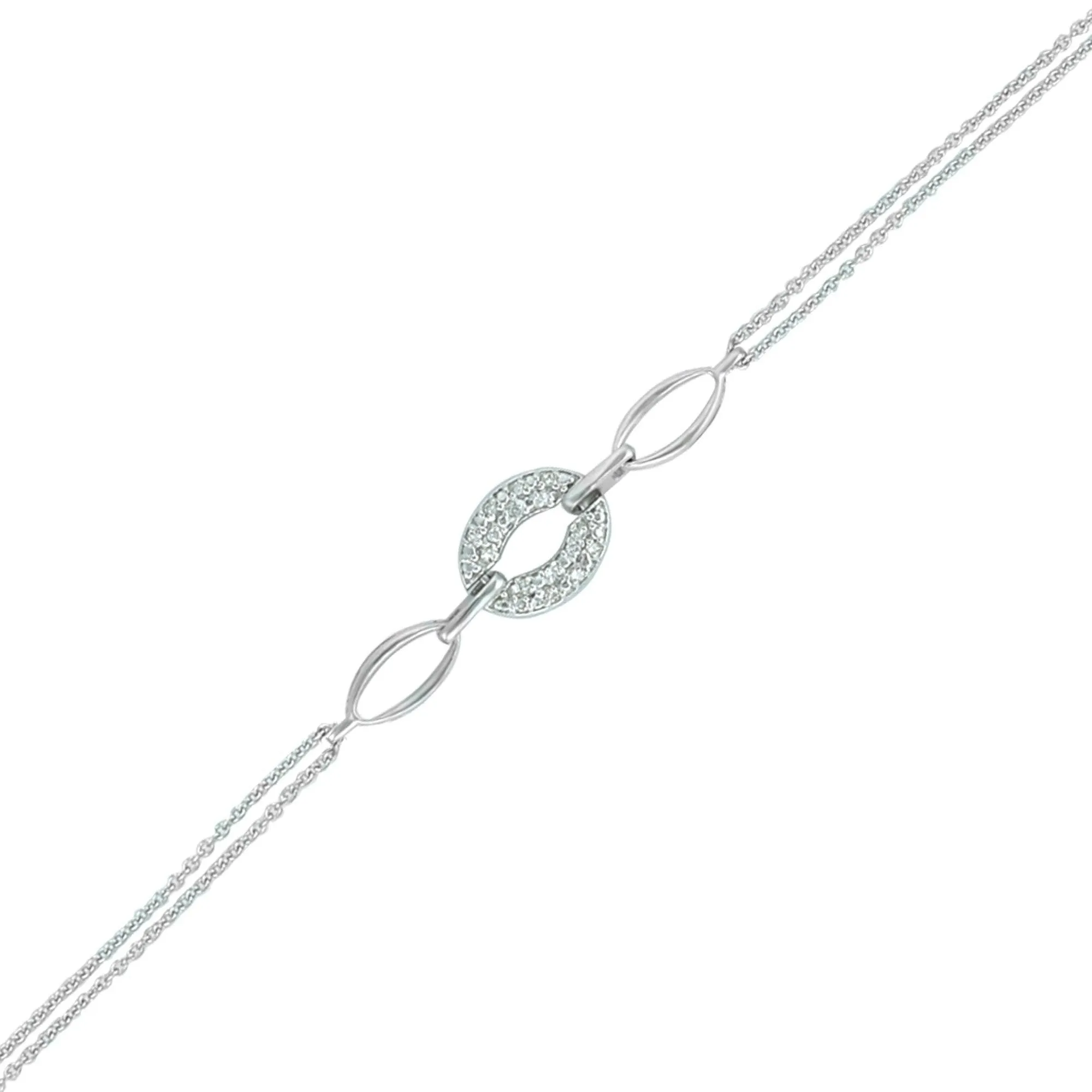 Diamond Accent Fashion Bracelet in Sterling Silver