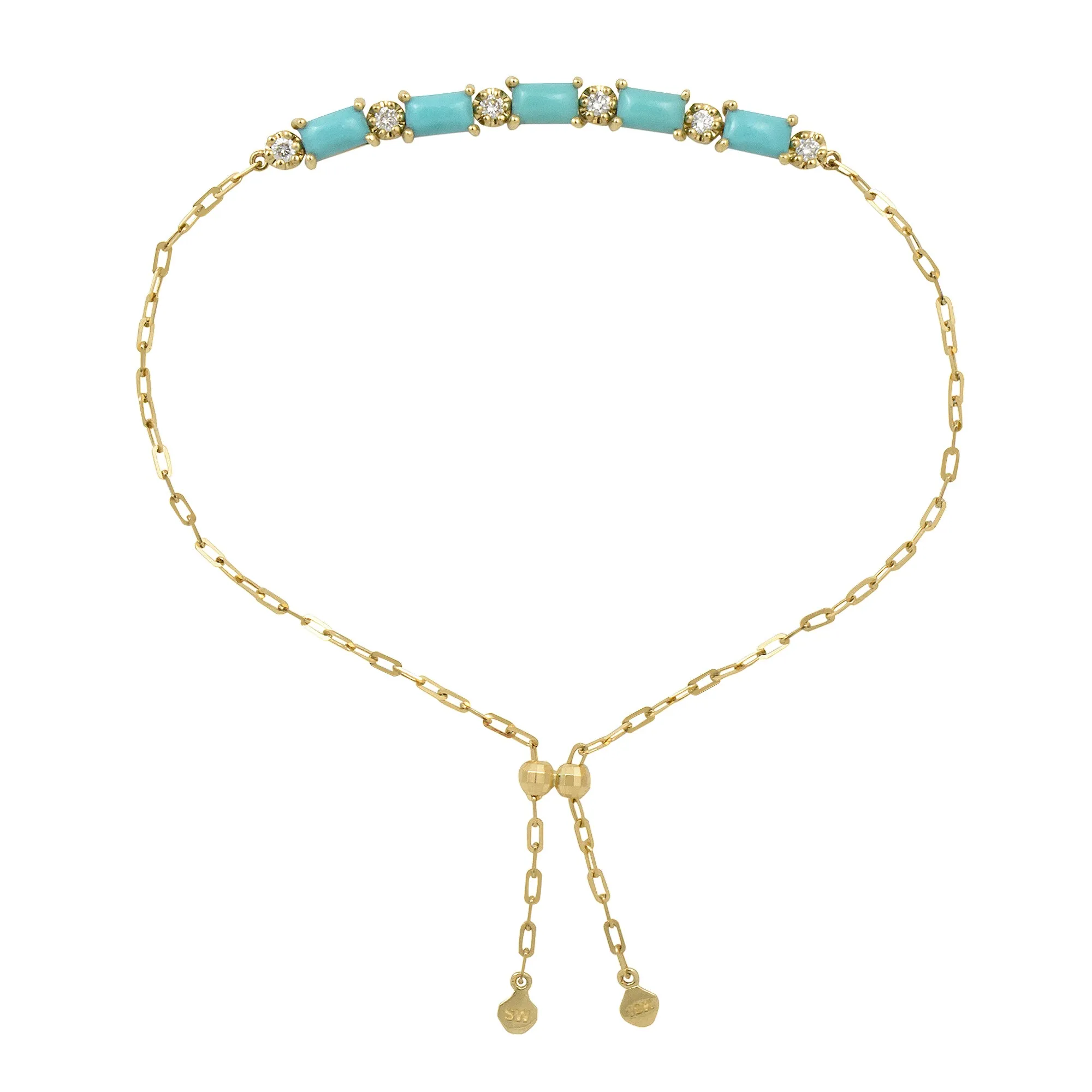 Gemstone 18K Perfect Fit Cabochon Bracelet