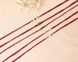 Set of 5 Crystal Rakhis